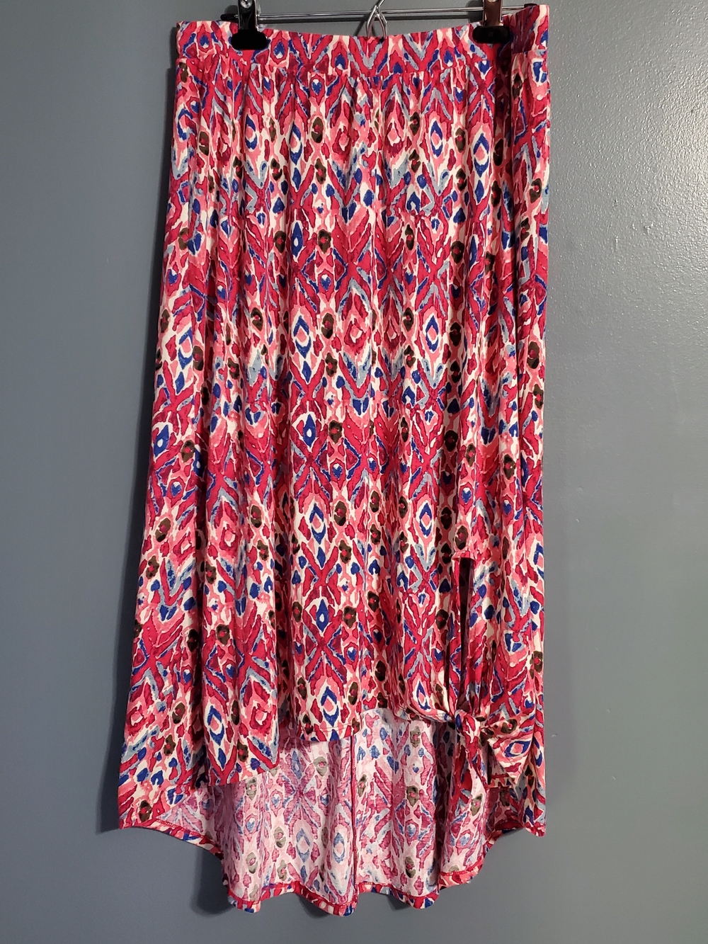 Cato Pink Patterned High-Low Skirt Women's Flowing Summer Skirt Women's Size 14